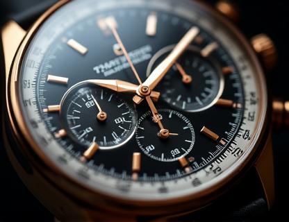 複雑な機構が見えるスケルトンバックのクロノグラフ腕時計